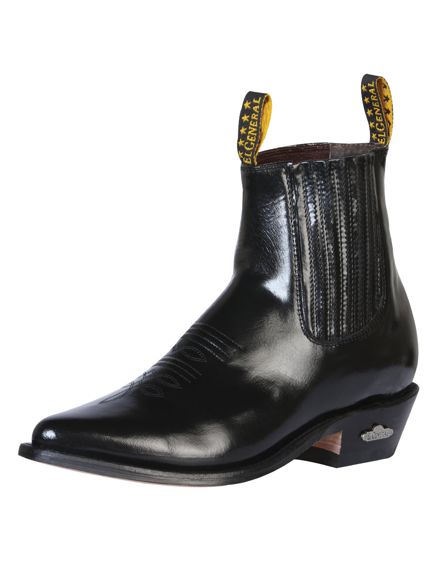 Bota Vaquera de Tobillo El General - Camaleón Negro 181