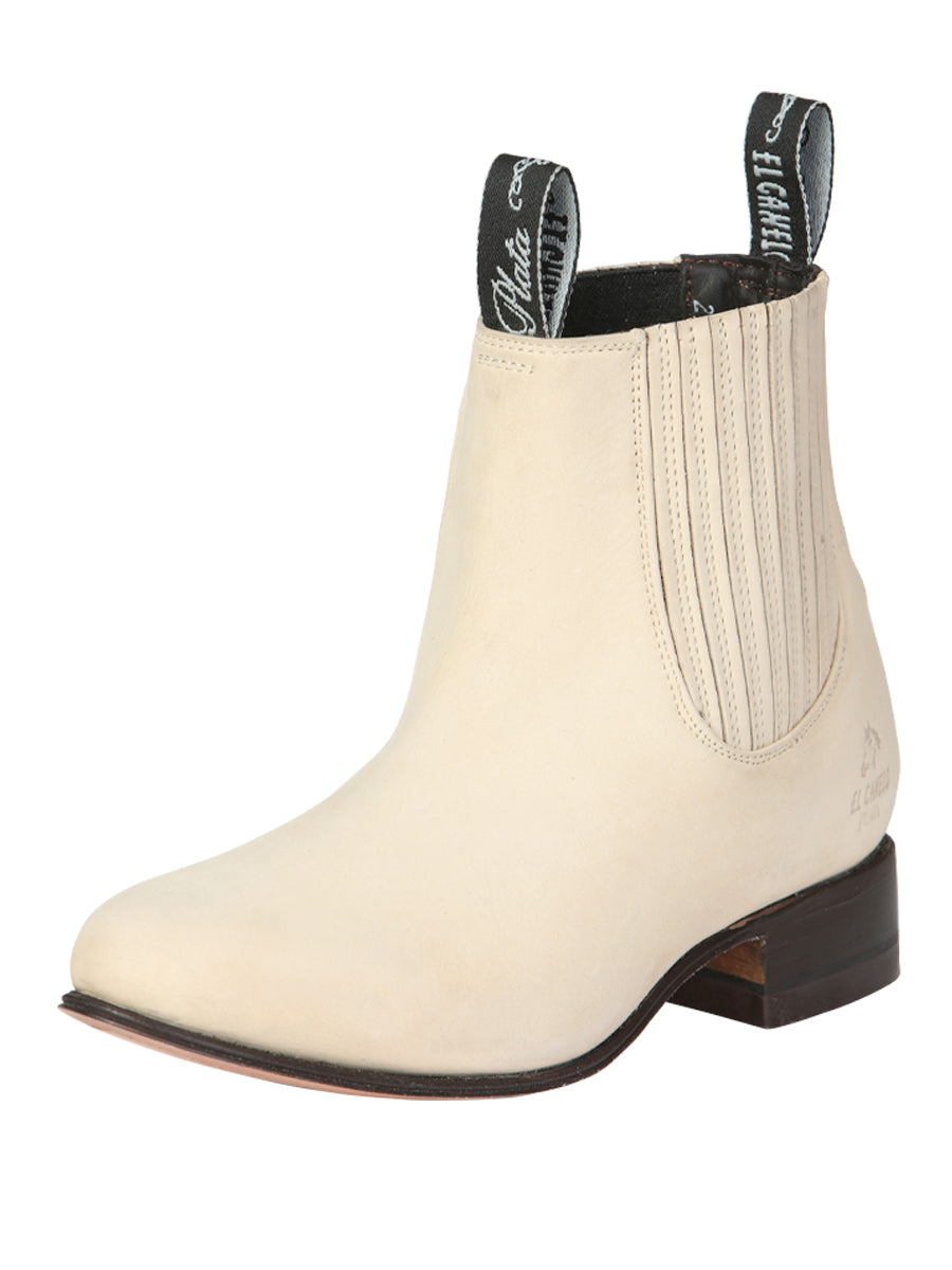 Canelo Charro Boot Suede In Bone 229