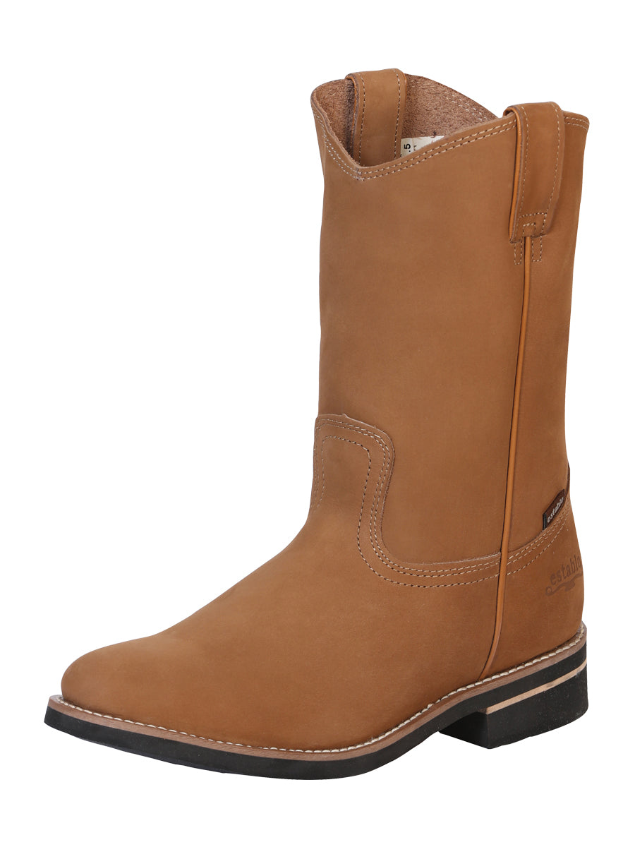Establo Men's Work Boot - Leather Nobuck - Cinnamon 303
