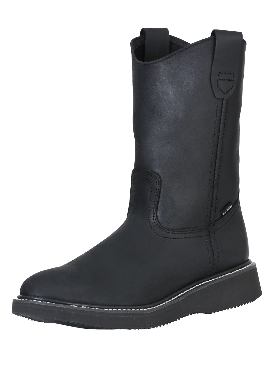 Bota de trabajo para hombre Establo de piel Grasso - Negra 312