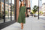 Women’s Floral Patchwork Three-Quarter Sleeve Dress