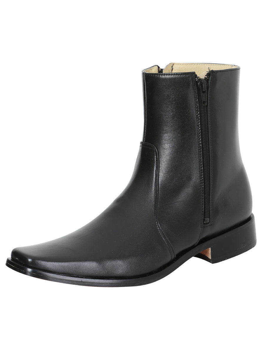 Bota de vestir EL Besserro para hombre - Cuero de cabra negro 10661