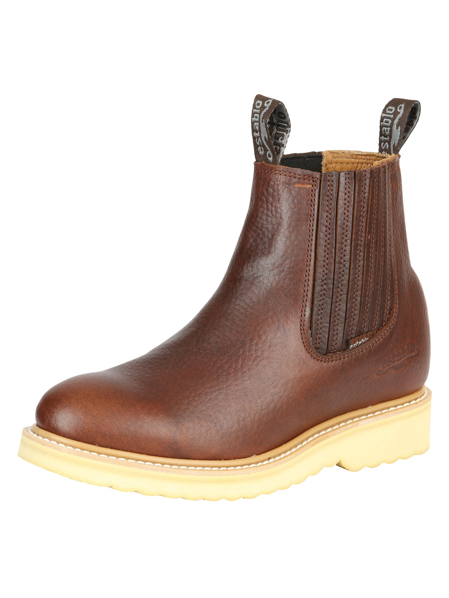 Bota de tobillo de trabajo para hombre Establo - Cuero Bull Fight - Honey 22953