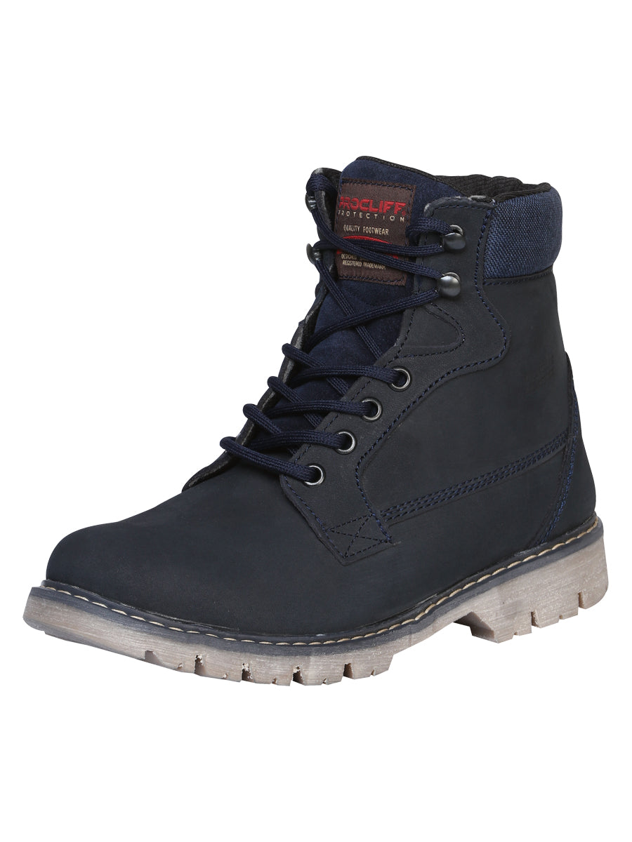 ProCliff Protection Women's Nubuck Lace Up Boot- Blue. 35226