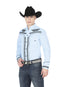 Mens El Señor de los Cielos Charro Embroidery Shirt Blue/Black  40785