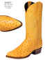 Ostrich Printed Butter Leather Cowboy Boots - El Señor de los Cielos - 40837