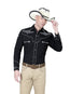 Camisa Western Bordada El General Negra/Blanca 40983