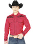 El General Embroidery Western Shirt Red/Black 40989