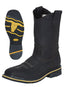 Establo Men’s Steel Toe Work Boot w - Crazy Leather Chocolate with Steel Toe 41545