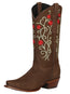 Bota vaquera Western El General Rodeo - Ante marrón 41789