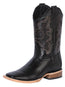 Bota de rodeo El General para hombre - Cuero tejido repujado - Negro 41790