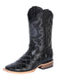 Bota de Cowboy de Cuero de Punta Cuadrada para Hombre El General – Imitación Pirarucú – Negra 41792