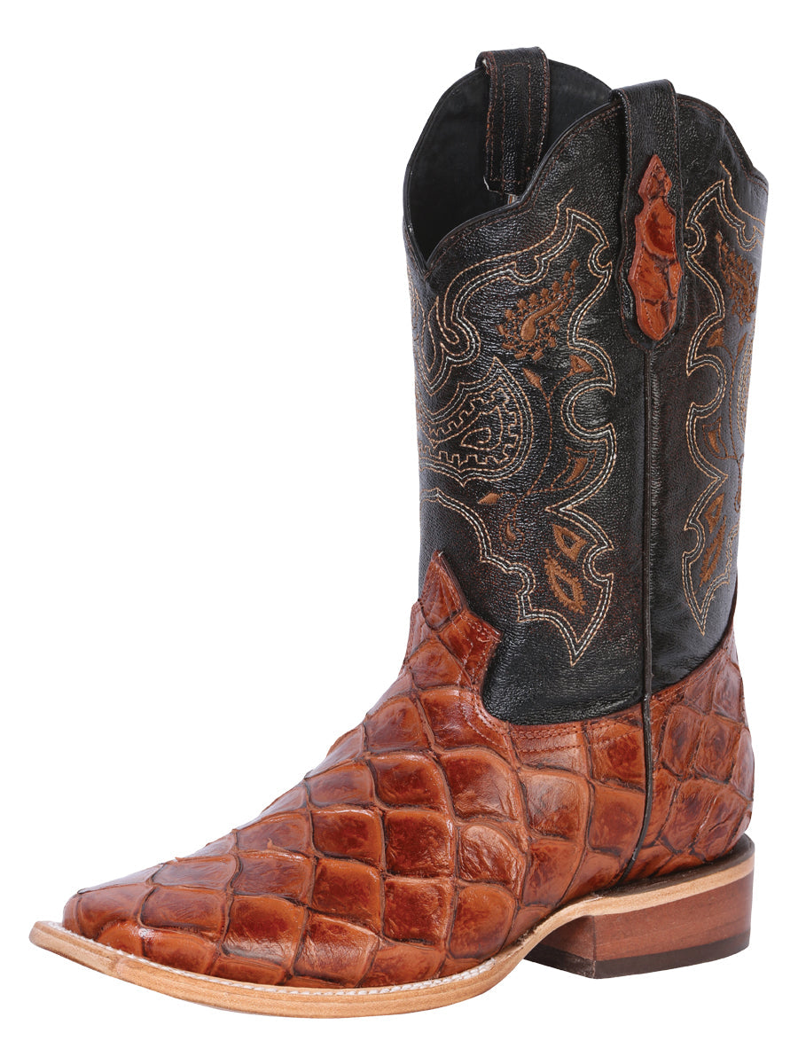 Bota El General Rodeo - Imitación Pirarucú - Cognac 41793