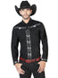 El General Camisa vaquera bordada blanco/negro 42937