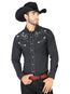 Camisa vaquera El General bordado negro/blanco 42940