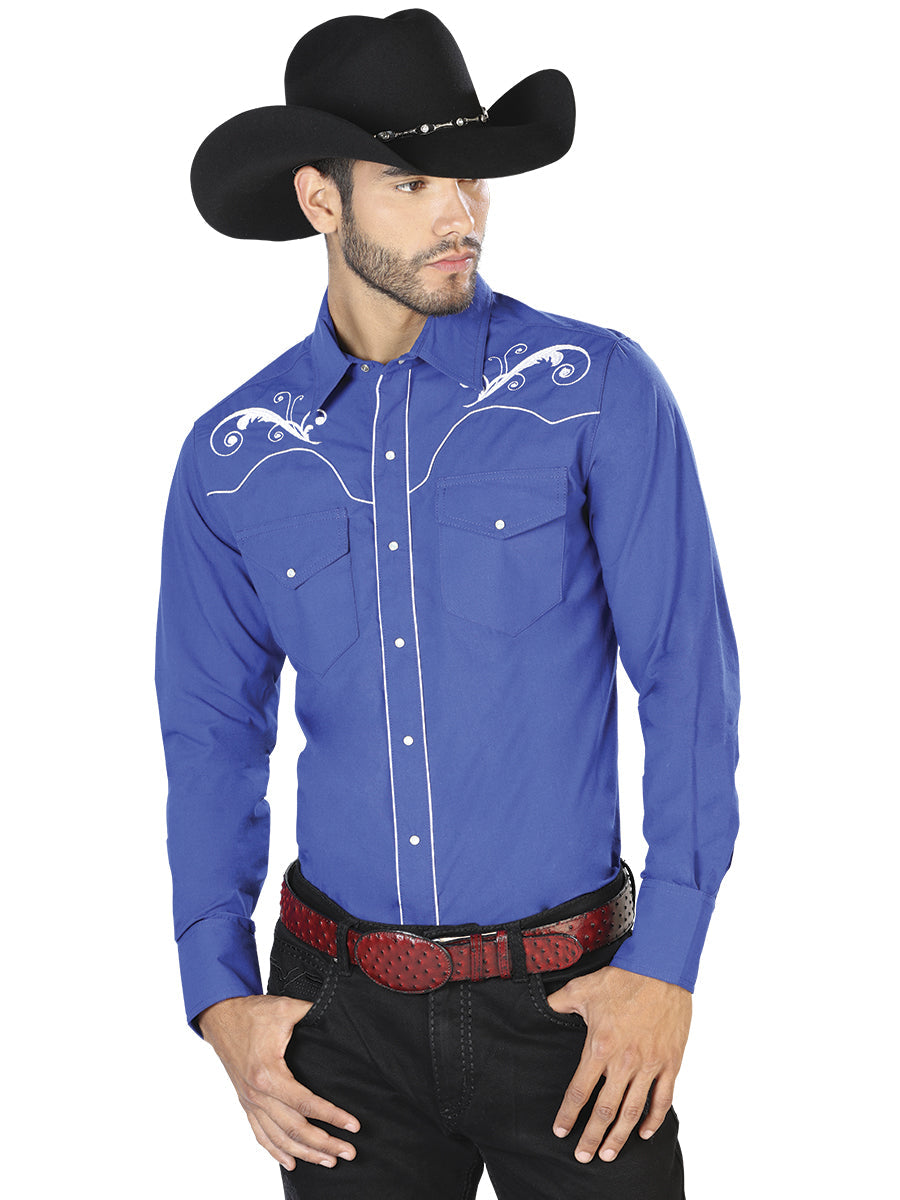 Camisa vaquera azul de manga larga 42959
