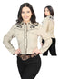 Camisa caqui bordada para mujer 42969
