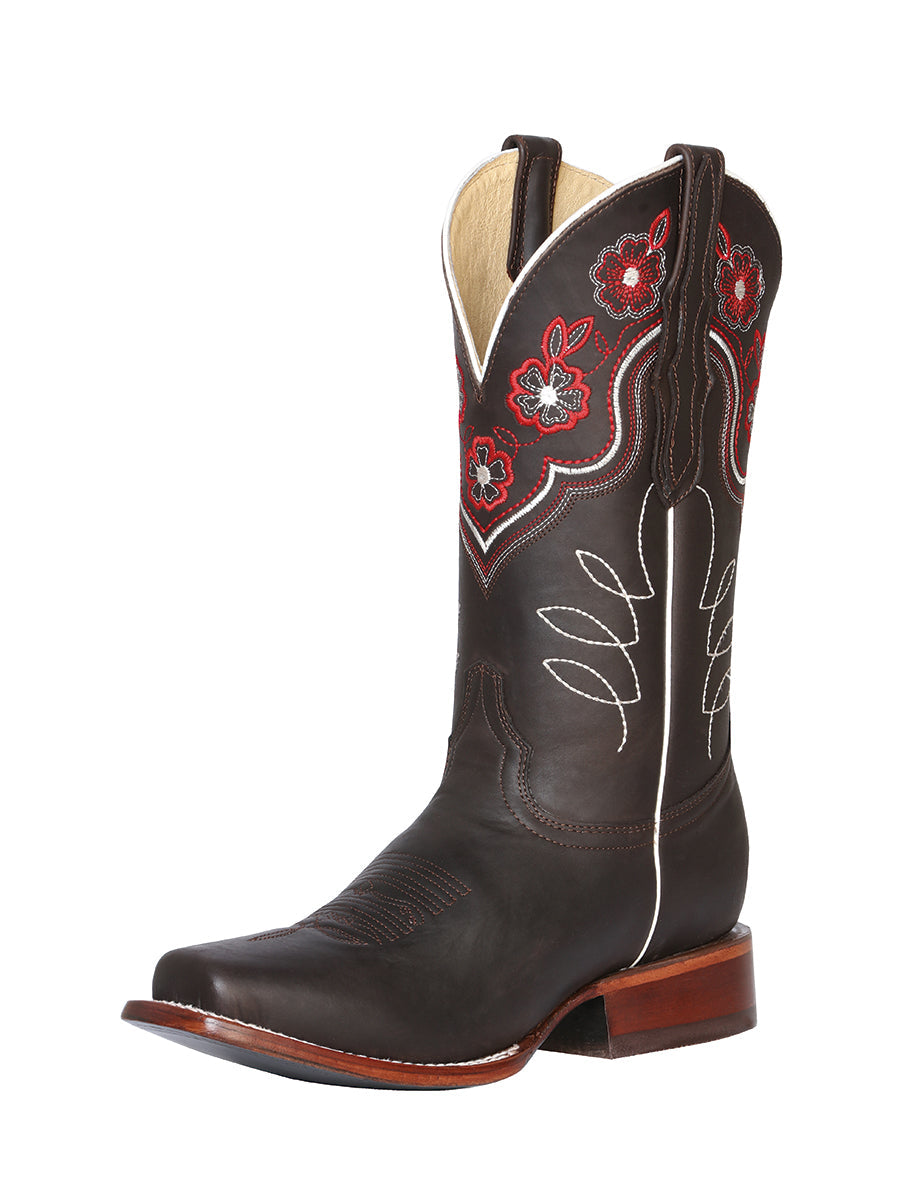 Bota de rodeo El General para mujer - Chocolate oscuro 42981