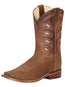 El General Men’s Square Toe Leather Cowboy Boot - Crazy Tan 42993