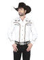 El General Embroidery Western Shirt White/Gold 43296