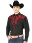 El Señor de los Cielos - Camisa bordada negra/roja 43297