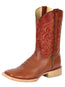 Botas vaqueras de avestruz exótico para hombre El General - Brandy 43517