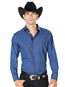 Navy Blue Casual Long Sleeve Shirt 43550