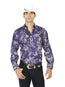 Blue Casual Long Sleeve Shirt 43554