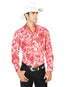 Camisa informal roja de manga larga 43583