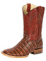 100 Años El General Men’s Cowboy Boot - Caiman Belly Print - Brandy 43630