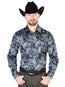 Blue Casual Long Sleeve Shirt 43666