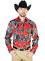 Camisa informal roja de manga larga 43668