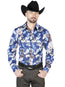 Blue Butterfly  Casual Long Sleeve Shirt 43674