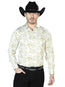 Camisa informal de manga larga color marfil 43678