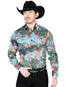 Senor De Los Cielos Green Casual Long Sleeve Shirt 43681