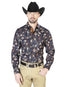 Black And Gold Casual Long Sleeve Shirt 43691