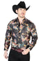 Camisa casual de manga larga negra/multicolor 43813