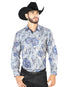 Blue Casual Long Sleeve Shirt 43823