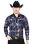 Navy Blue Long Sleeve Western Cowboy Shirt 43837