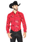 Red Casual Long Sleeve Shirt 43840