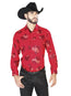 Red Casual Long Sleeve Shirt 43840