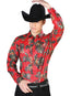 Red Casual Long Sleeve Shirt 43869