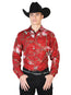 Camisa de manga larga informal de vino 43879