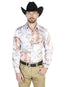 Camisa informal blanca de manga larga 43993