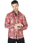 Camisa Roja Casual de Manga Larga 44005