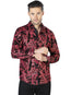 Camisa Casual Negra de Ladrillo de Manga Larga 44052