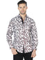 Camisa casual de manga larga blanca y negra 44055