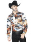 Yellow Black Casual Long Sleeve Shirt 44079