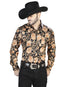 Gold And Black Casual Long Sleeve Shirt 44092
