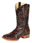 Botas de rodeo El General para hombre, estilo exótico, piel de monstruo - Marrón 44116